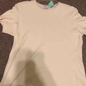 yellow short sleeve top